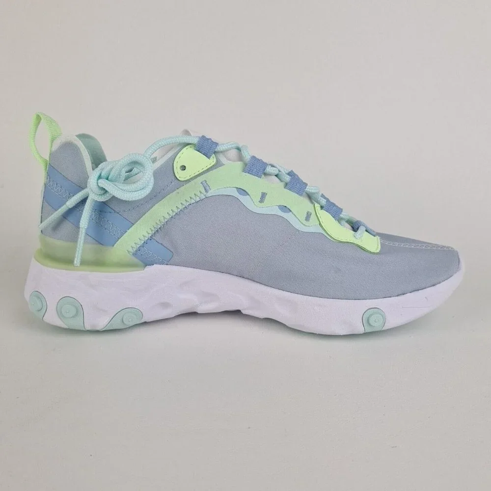 Nike React Element 55 White Grey Sneakers Women Running - Picture 3 of 12